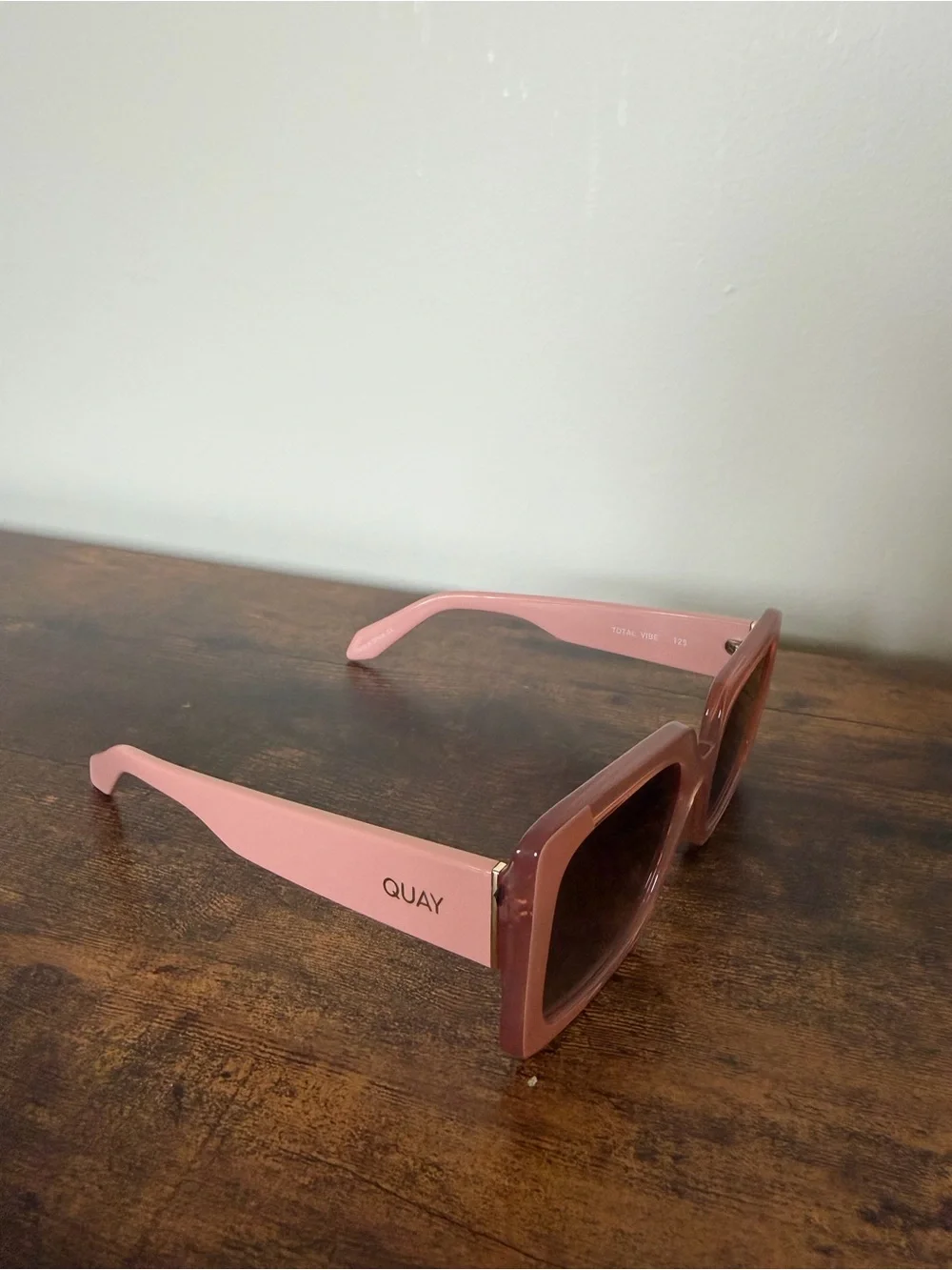 Quay Australia Total Vibe Style Pink Square-Frame Sunglasses